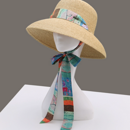 アートリボンのストローハット《Z01066》