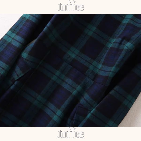 純綿タータンのスリムエレガントワンピ《Z01247》