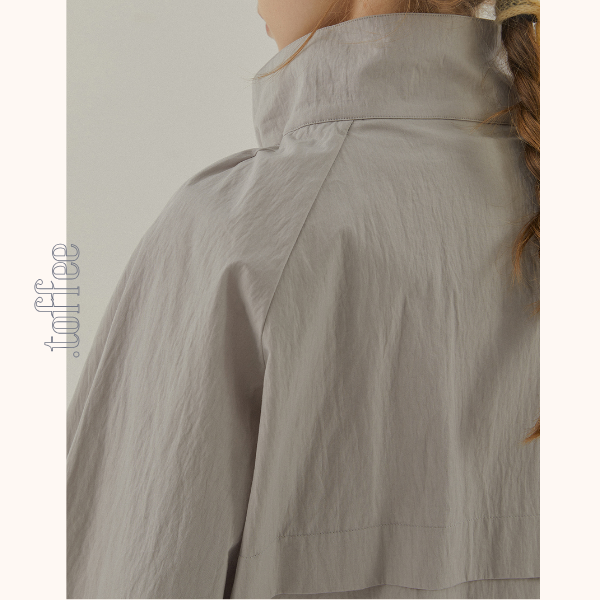 【2color】スタンドカラードロップショルダージャケット《Z00835》