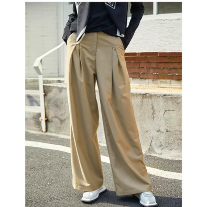 シンプルワイドパンツ w-049