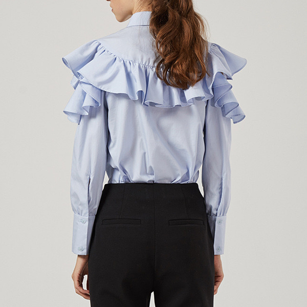 フリルショルダーシャツ　Z00460