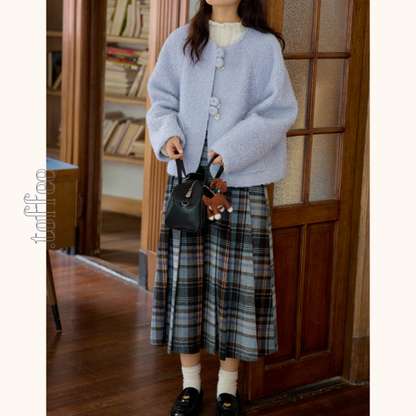 【2color】ハイウエストAラインロングスカート　Z00560