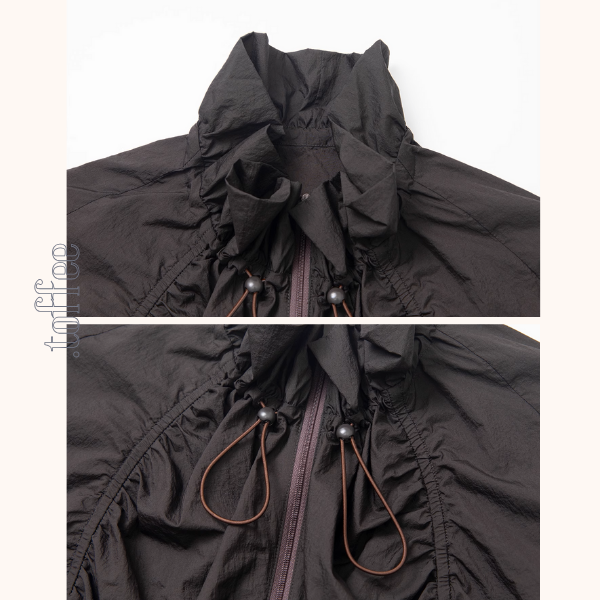 【5color】フルジップアップハイネックシアージャケット《Z00953》