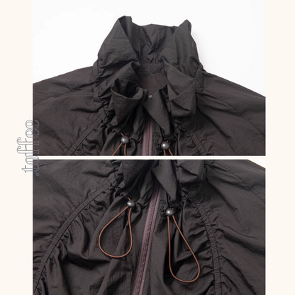 【5color】フルジップアップハイネックシアージャケット《Z00953》