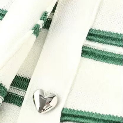 ハートとチェリーの半袖ニット Z00232