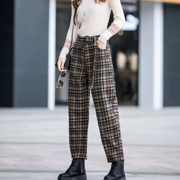 【２color】マルチチェックパンツ AU-456