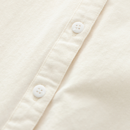 【6color】純綿ポロカラーロングスリーブシャツ　《Z00728》