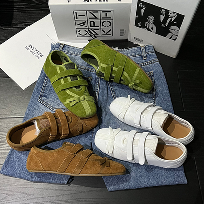 【3color】フロントリボンベルクロスニーカー　Z00480