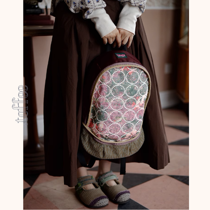 花柄幾何学模様パイピングバックパック《Z00956》