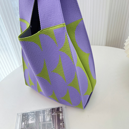 【4color】ビッグドットニットバッグX-491