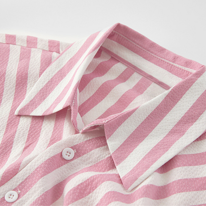 フロントストラップストライプシャツ X-255