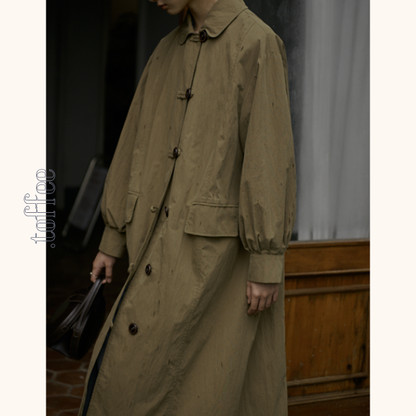 オリーブグリーンロングジャケット　Z00524