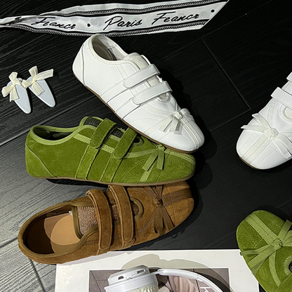 【3color】フロントリボンベルクロスニーカー　Z00480