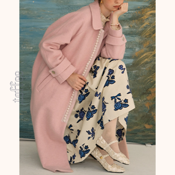 リボン＆ローズプリントワンピース Z00630