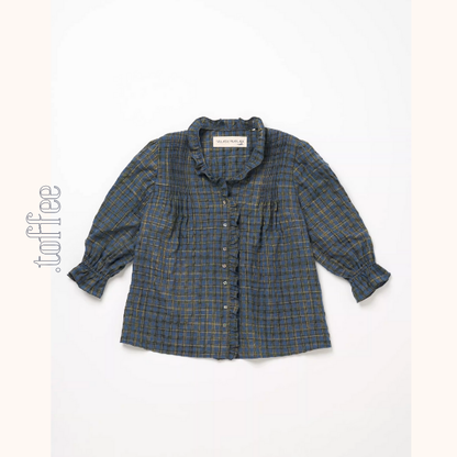 【3color】フリル×キャンディ袖のクラシックシャツ《Z01361》