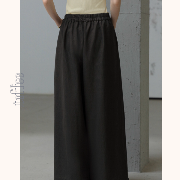 深みブラウンのシックワイドパンツ《Z01087》