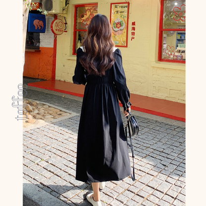 レース襟と歩く、午後の物語ワンピース《Z01154》