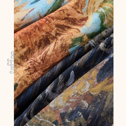 秋の庭に咲く詩・アートスカート《Z01148》