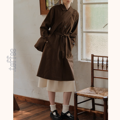 前合わせデザインのブラウンジャケット《Z01086》