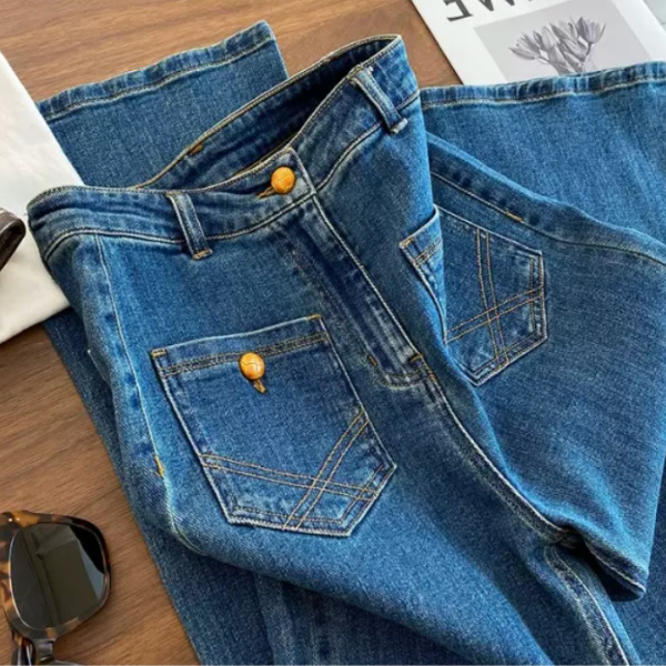 フロントボタンポケットデニム  AU-303