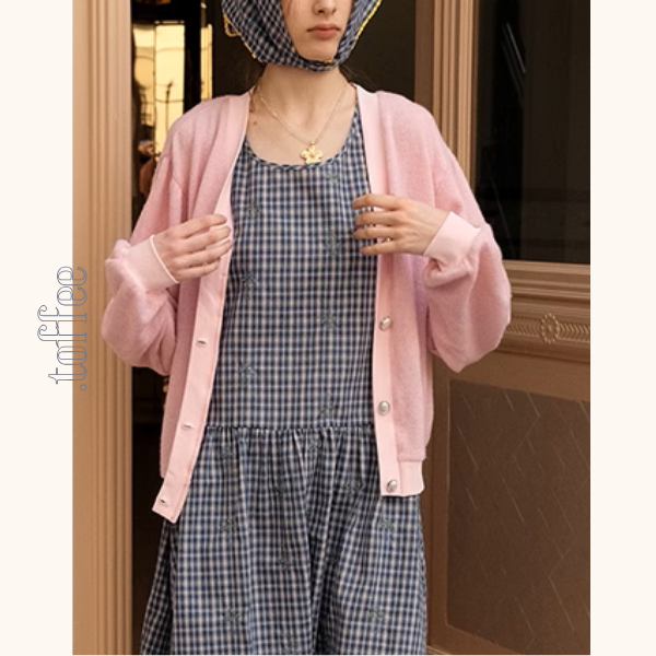 フラワーモチーフクリスタルチェーンネックレス《Z00876》