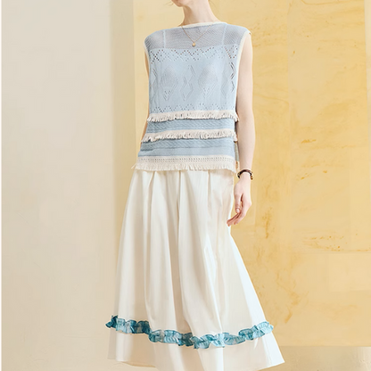 タッセル装飾ノースリーブトップ《Z00965》