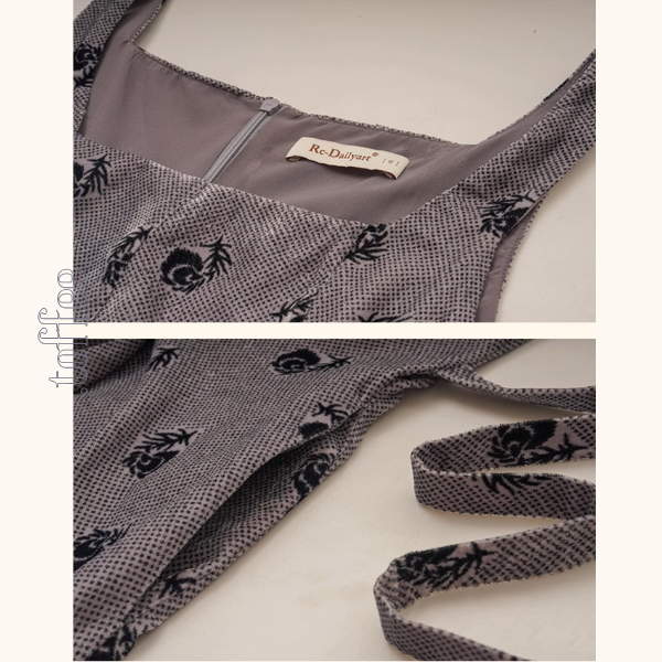 【2color】スクエアネックノースリーブロングワンピース《Z00853》