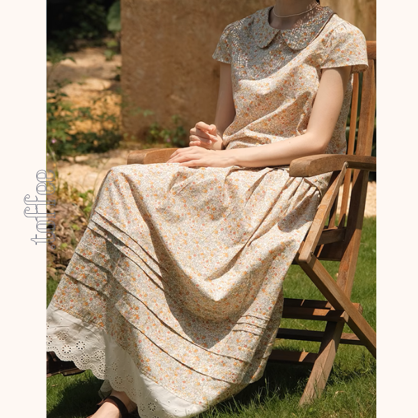 小花柄ブラウス＆ロングスカートセットアップ《Z01048》