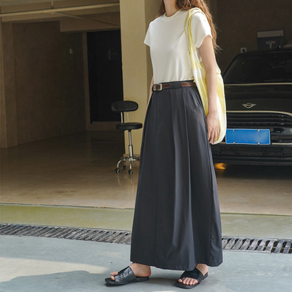 ハイウエストドレープロングスカート Z00196