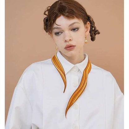 【2color】太陽刺繍シャツブラウス C0079