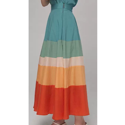 【２color】マルチカラーAラインスカート w-041
