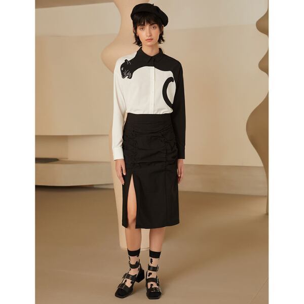 レオパード刺繍ブラウス C0060