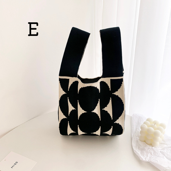 【8color】スモールニットバケットバッグ Z00012