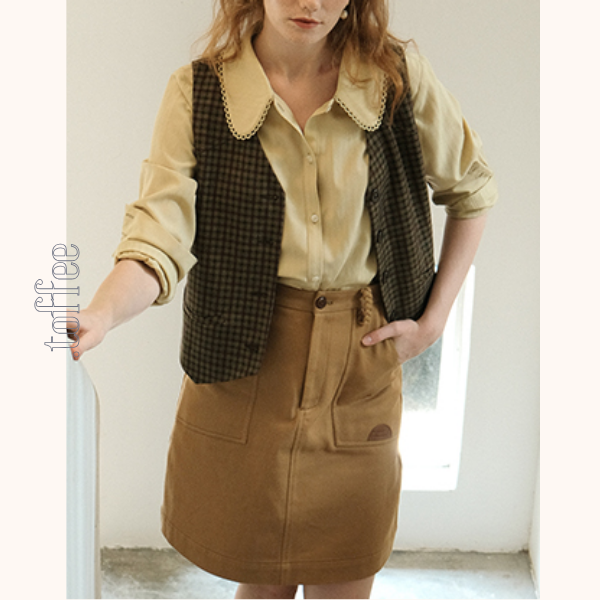 【2color】レースディテール丸襟ブラウス　《Z00747》