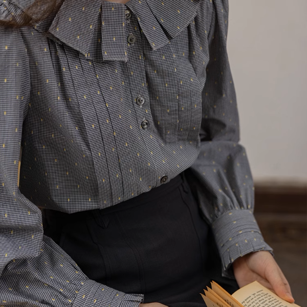 【2pattern】フリル＆プリーツディテールブラウス《Z00860》