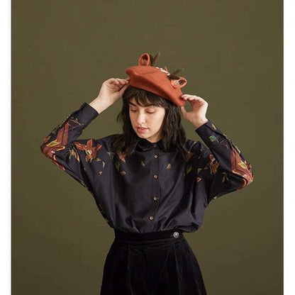 ナイトフォレストシャツブラウス C0074