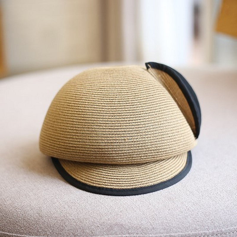 【３color】ワンポイントがついた可愛い麦わら帽　sp0076