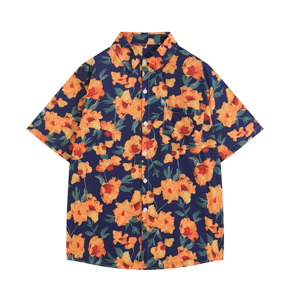 ヴィンテージ風花柄シャツ《Z00911》