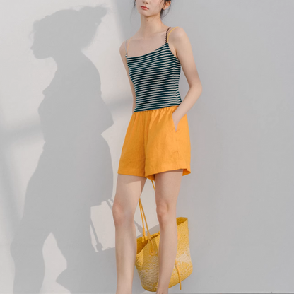 【2color】バッククロスストライプキャミソール《Z01070》