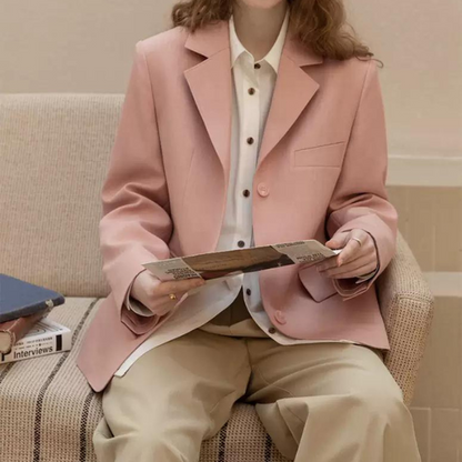 パウダーピンクベーシックジャケット X-049