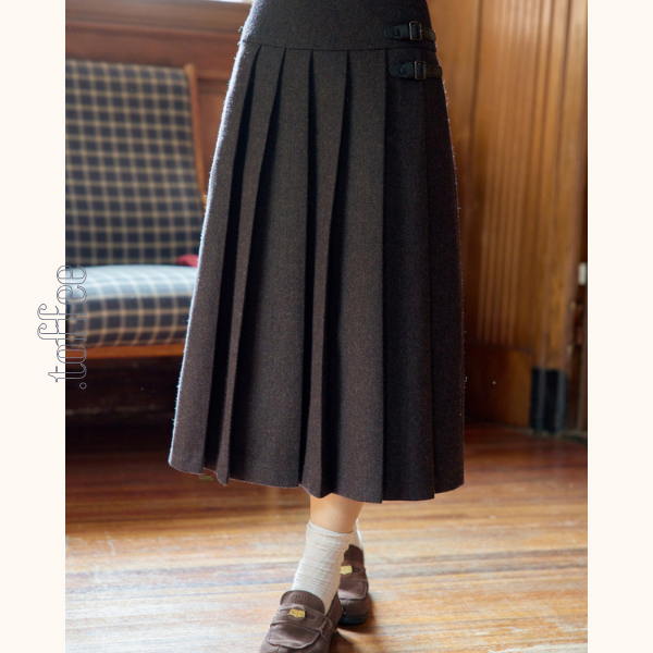 【2color】ハイウエストAラインロングスカート　Z00560