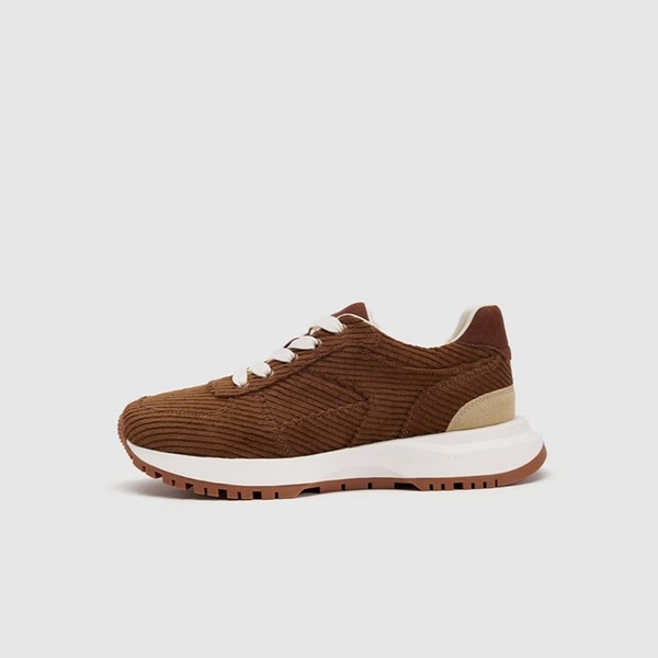 コーデュロイ厚底ローカットスニーカー　《Z00753》