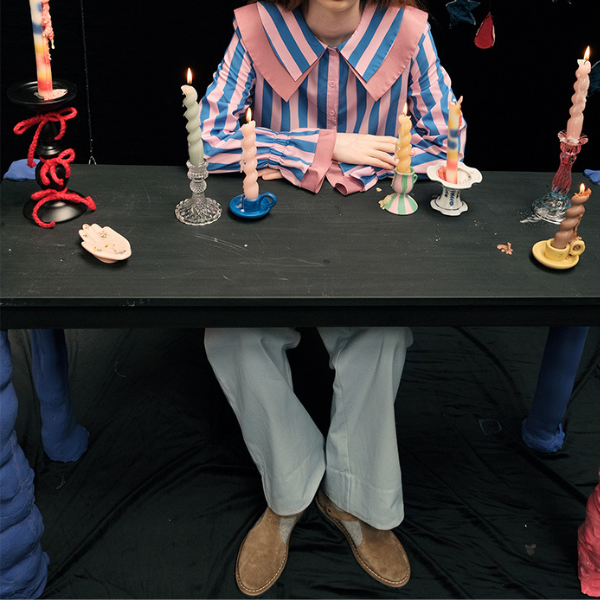 ダブルカラーストライプルーズシャツ  Z00011