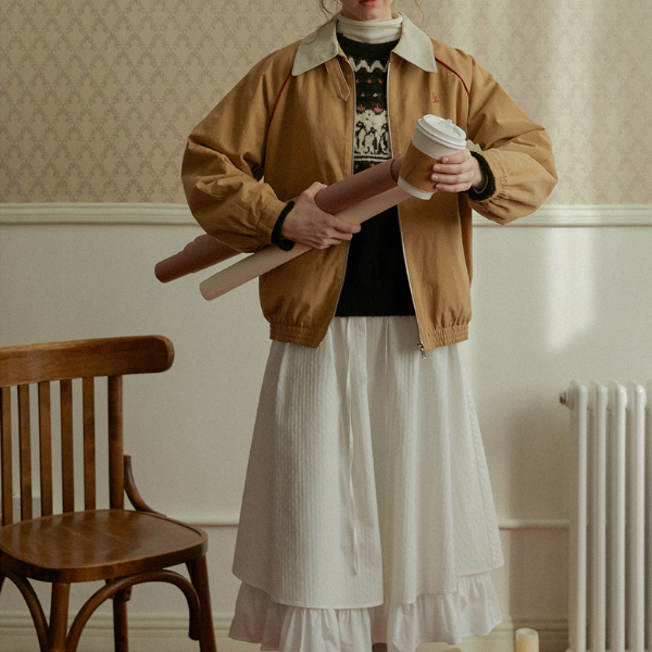 ジップジャケット＆ショート丈スカートのセットアップ Z00065