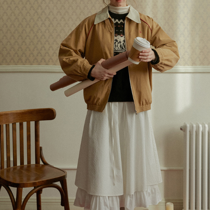 ジップジャケット＆ショート丈スカートのセットアップ Z00065