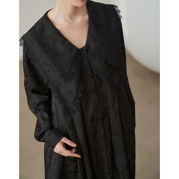 ビッグカラージャガードドレス X-068