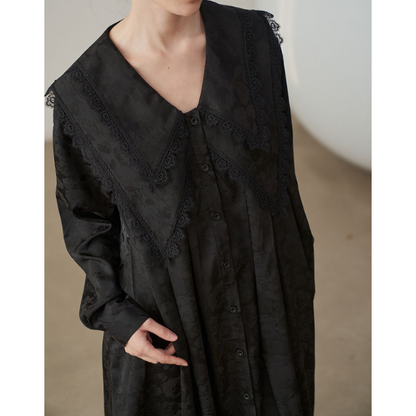 ビッグカラージャガードドレス X-068