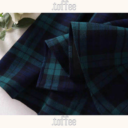 純綿タータンのスリムエレガントワンピ《Z01247》