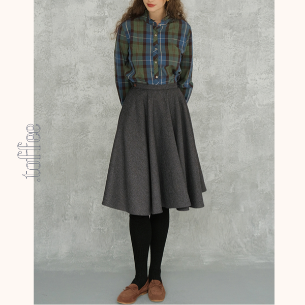 スタンドカラーボタンダウンチェックシャツ　 《Z00707》