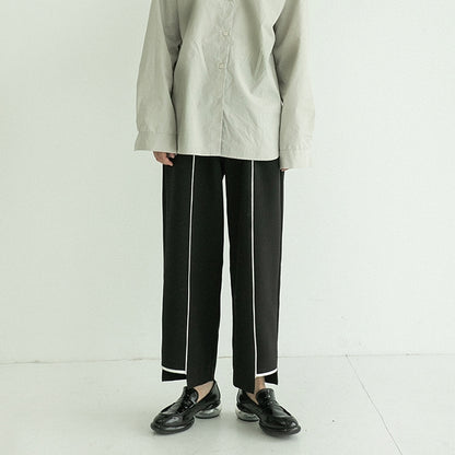 ホワイトステッチワイドパンツ pa0012